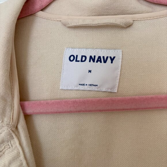 Old Navy Linen-Blend Cropped Utility Jacket SZ M - Picture 3 of 6